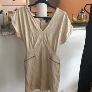 Cream colored fitted French Connection dress